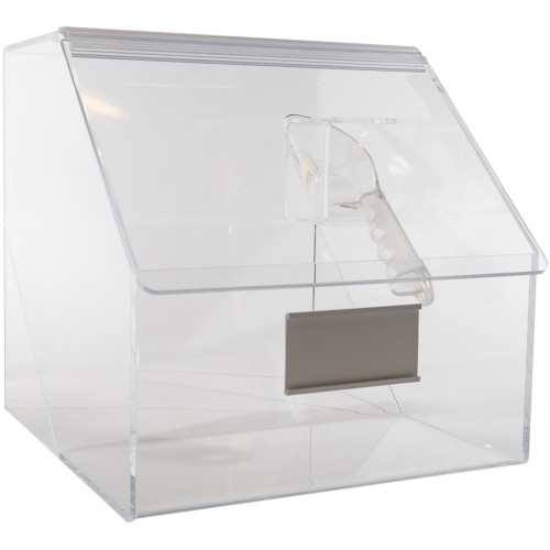 Bulk Bin 12" W x 18" D x 12" H,  With sign and scoop holder, 3/16" Acrylic