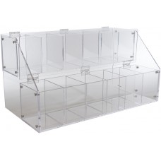 Candy Bin 24" W x 12" D x 11" H, 2-tier, 3/16" Acrylic