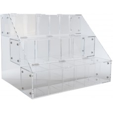 Candy Bin 24" W x 18" D x 16" H, 3-tier, 3/16" Acrylic