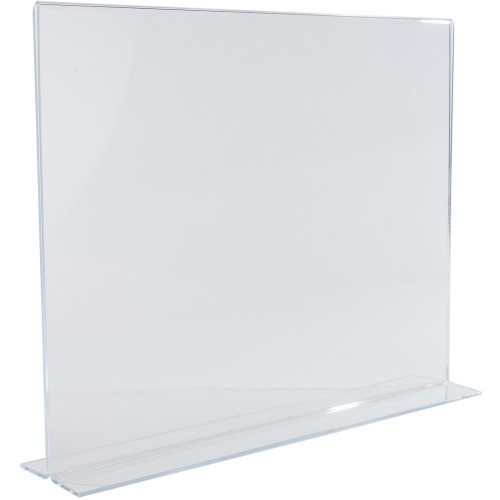 T-Style Sign Holder 14" W x  11" H, top load, 1/8" Acrylic