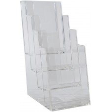 Brochure Holder 4" x 9" Freestanding 4-Tier, Tri-fold, 1/3 A4 Letter, BHI 4C104 (20/CASE)