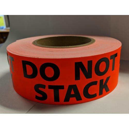 Label 2" x 5" DO NOT STACK Fl.Red (500/rl)