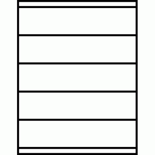 Laser Sheet Label (L-5) 8.5" x 2", 5 per sheet