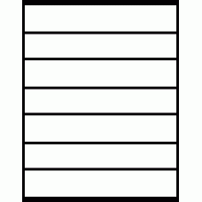 Laser Sheet Label (L-7) 8.5" x 1.5", 7 per sheet