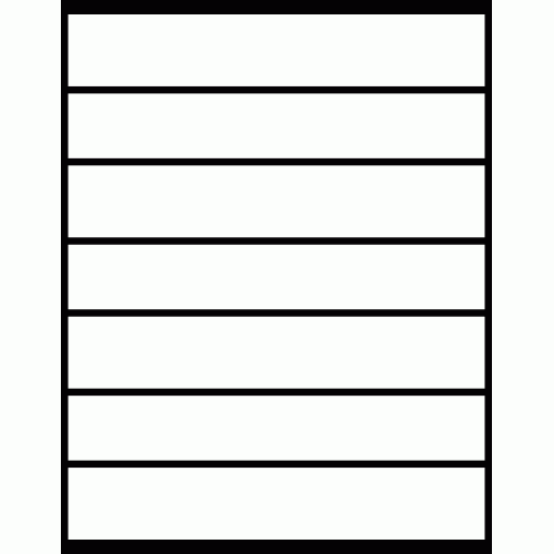 Laser Sheet Label (L-7) 8.5" x 1.5", 7 per sheet
