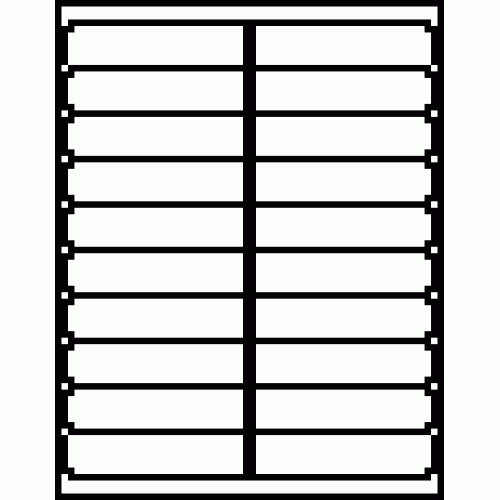 Die Cut Laser Sheet Label (LD-20) 4" x 1", 20 per sheet