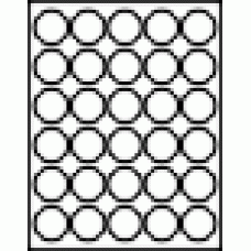 Die Cut Laser Sheet Label (LC-1.5) 1.5" Circle, 30 per sheet