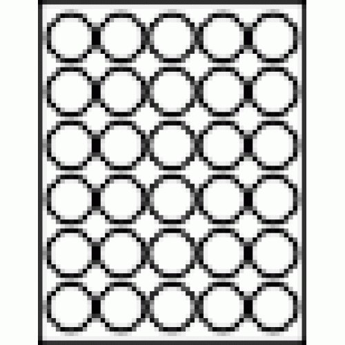 Die Cut Laser Sheet Label (LC-1.5) 1.5" Circle, 30 per sheet