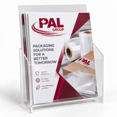 Brochure Holder 4" x 9" Freestanding 2 Bay, Tri-fold, 1/3 A4 Letter, BHI 2C112 (36/CASE)